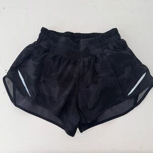 black camo lulu shorts